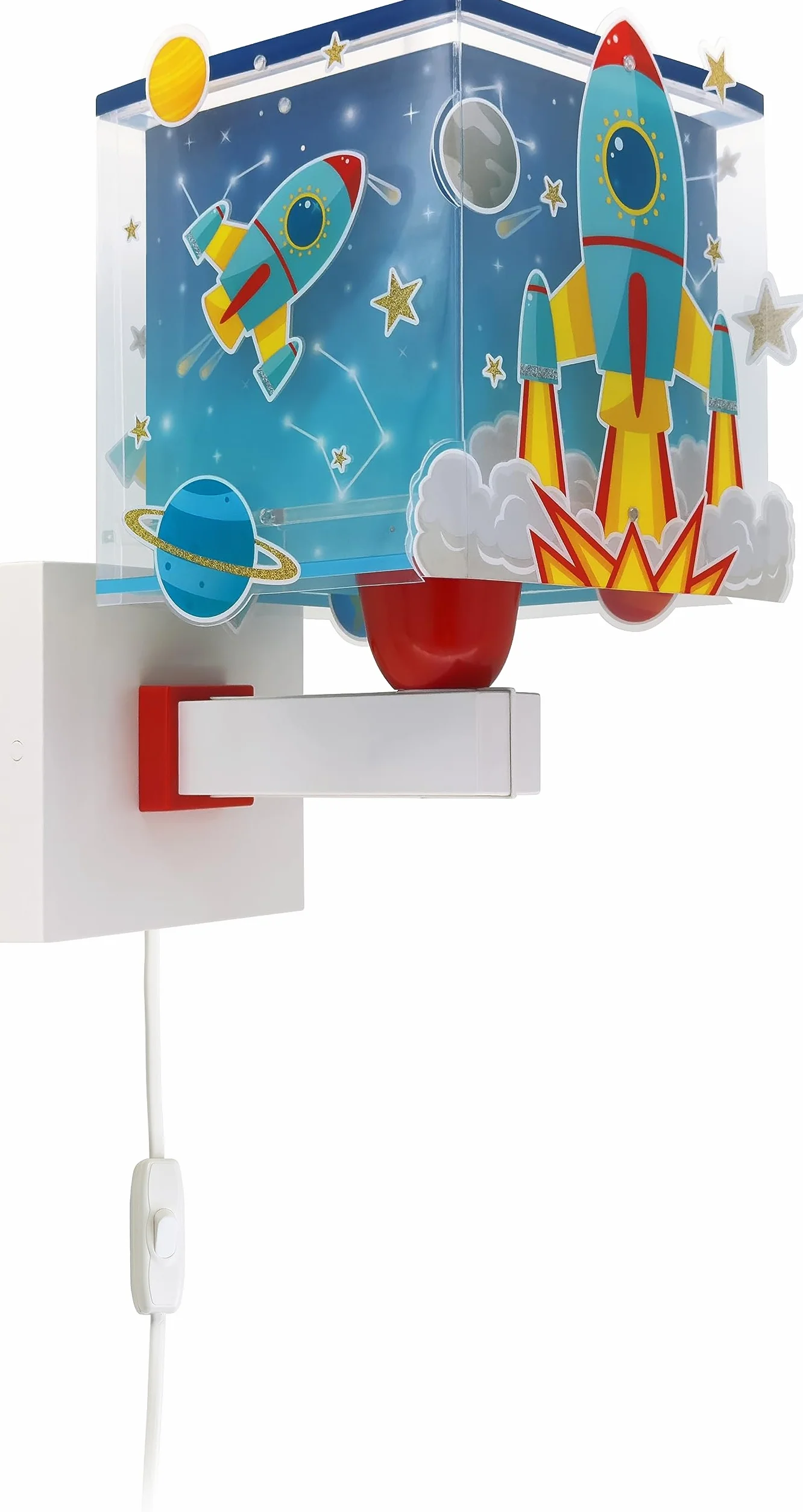 Dalber Children's Wall Lamp, Children's Lamp, Wall Light, Rocket Room,