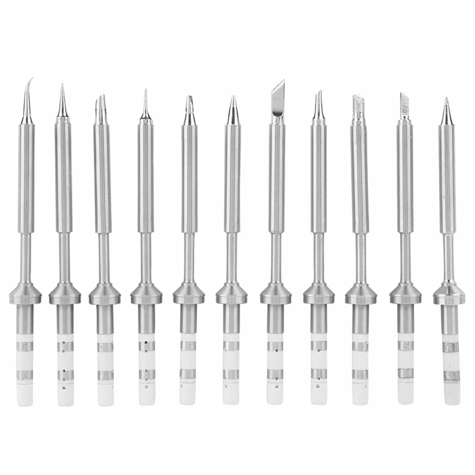 Mini Pen Typ groty lutownicze ze stali nierdzewnej Wymiana grotu lutownicy elektrycznej TS100 Grot lutownicy do lutownicy TS100 (TS100 soldering iron tip 11-piece set)
