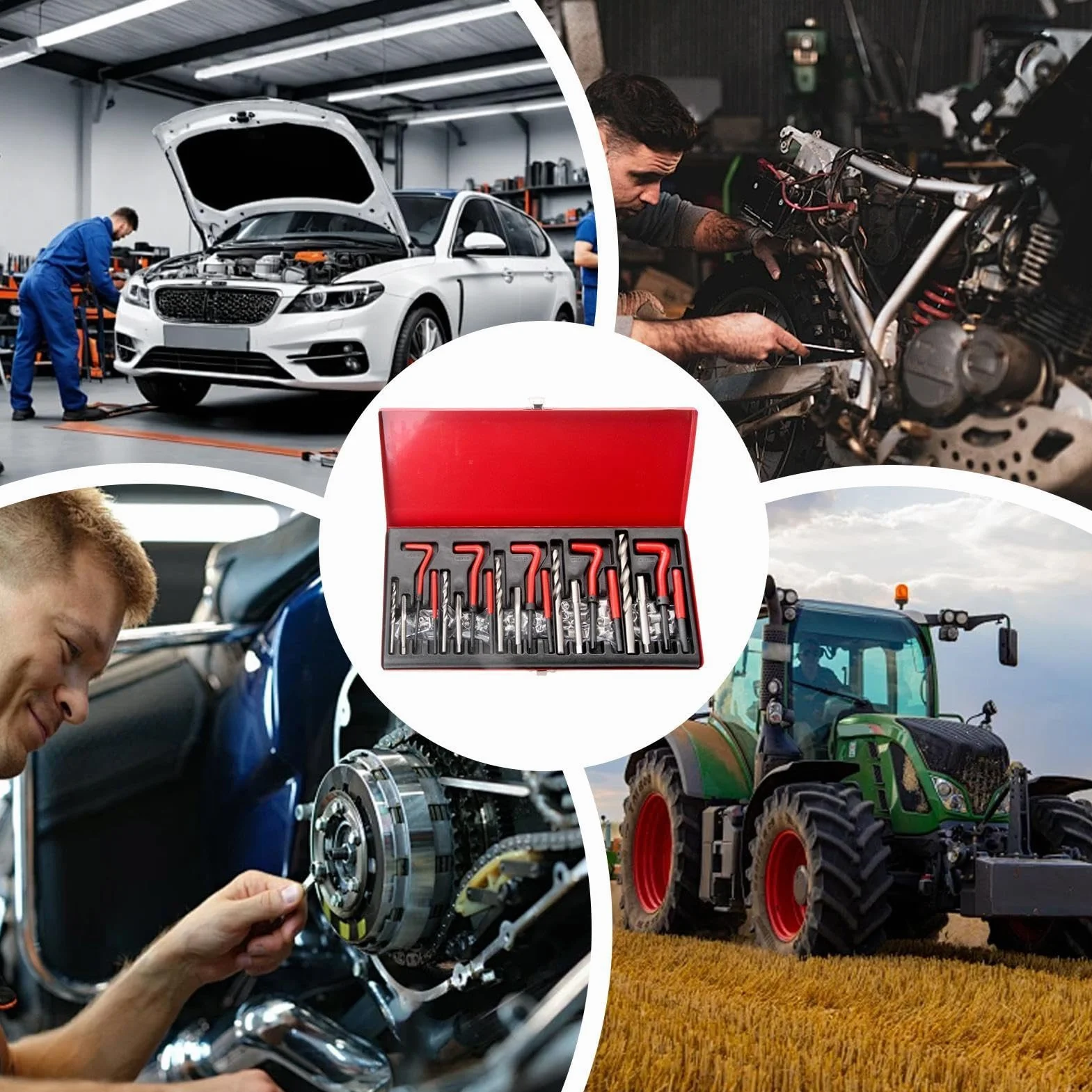 Zestaw Nakręcanych Tulei Gwintowanych 131-częściowy Zestaw do Przeciągania | Do Prac Domowych, Warsztatowych, Dla Mechaników i Techników Dla majsterkowiczów mechaników technik