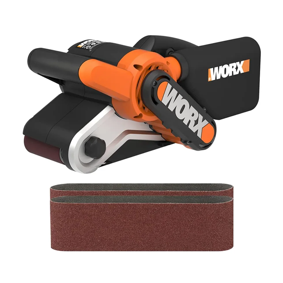WORX WX661.1 szlifierka taśmowa, 950 W, z adapterem do odkurzacza, ergonomiczna konstrukcja