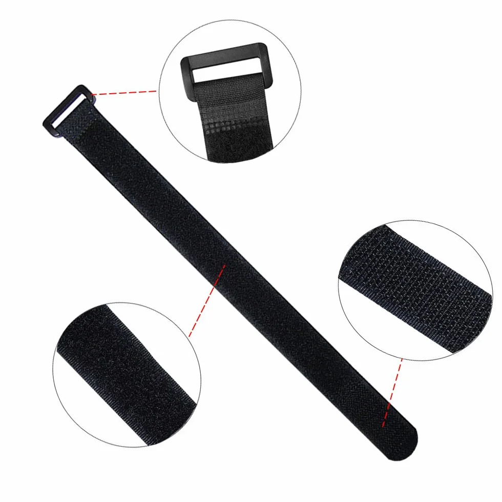 FULARR 20 szt. Premium 30 cm opaski kablowe, zestaw pasków kablowych wielokrotnego użytku, uniwersalny hak i pętla pasek, organizer drutu do kabli i zarządzania kablami - czarny