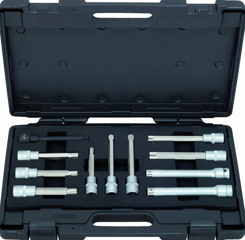 KS Tools 911.4460 Zestaw kluczy nasadowych do śrub głowicy cylindra 11-szt, 1/2"