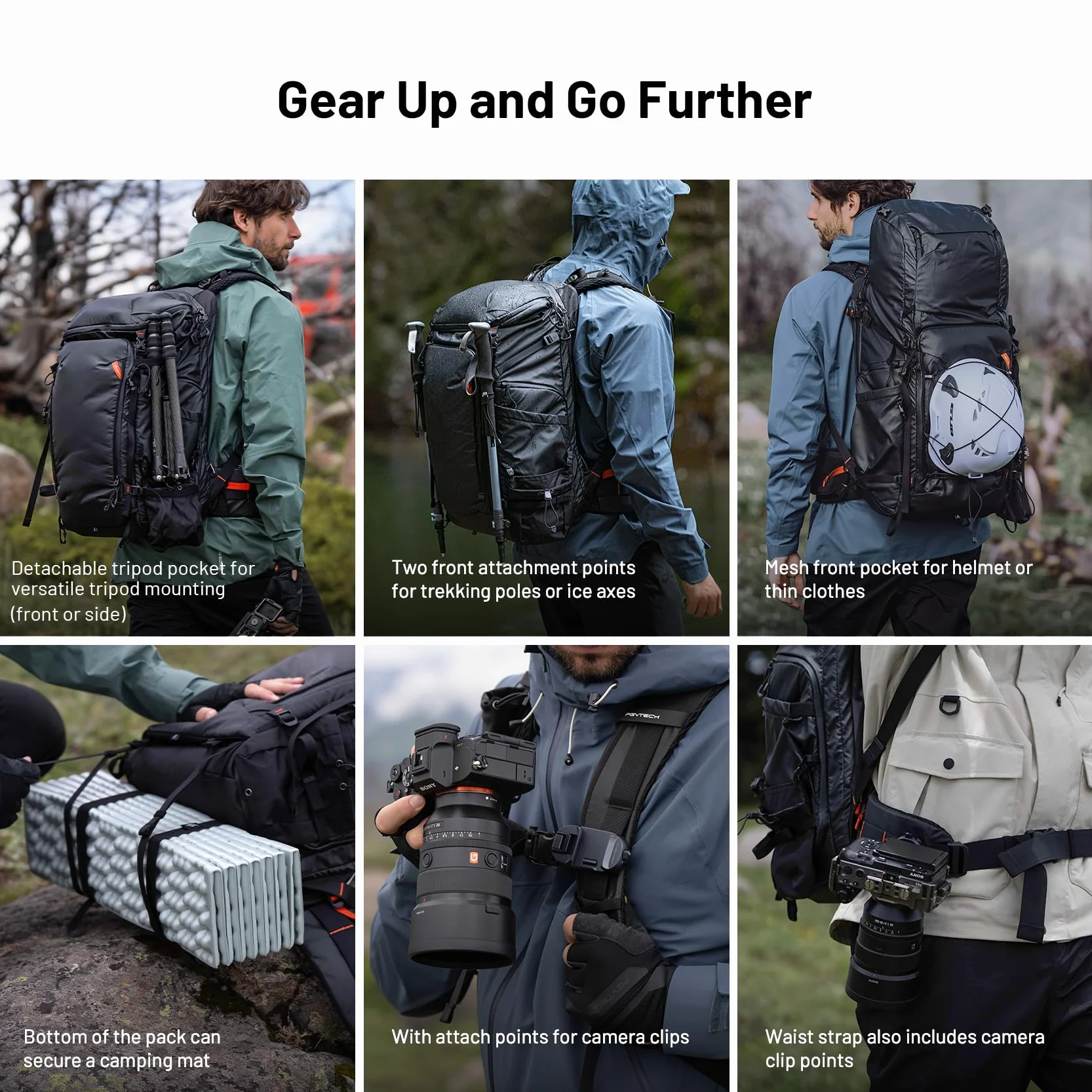 PGYTECH OnePro Flex plecak 40 l wodoszczelny torba na aparat fotograficzny