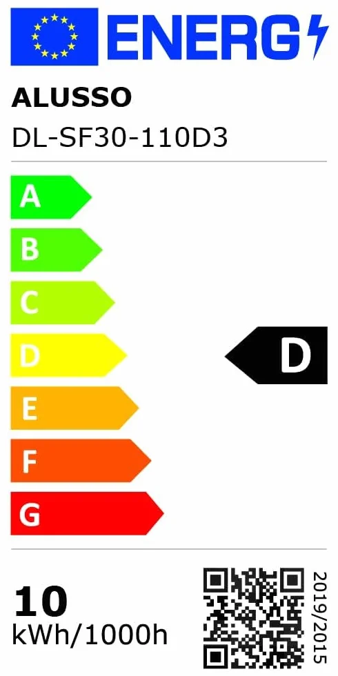 ALUSSO LIGHTING Czarny reflektor LED do zabudowy 10W 1050lm 3000K 4000K 6500K regulowany ściemnialny
