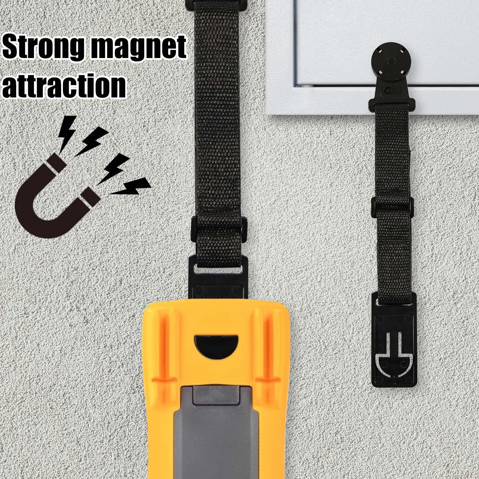 Zestaw pasków magnetycznych, zestaw wieszaków magnetycznych, akcesoria do multimetru cyfrowego Fluke, czarny