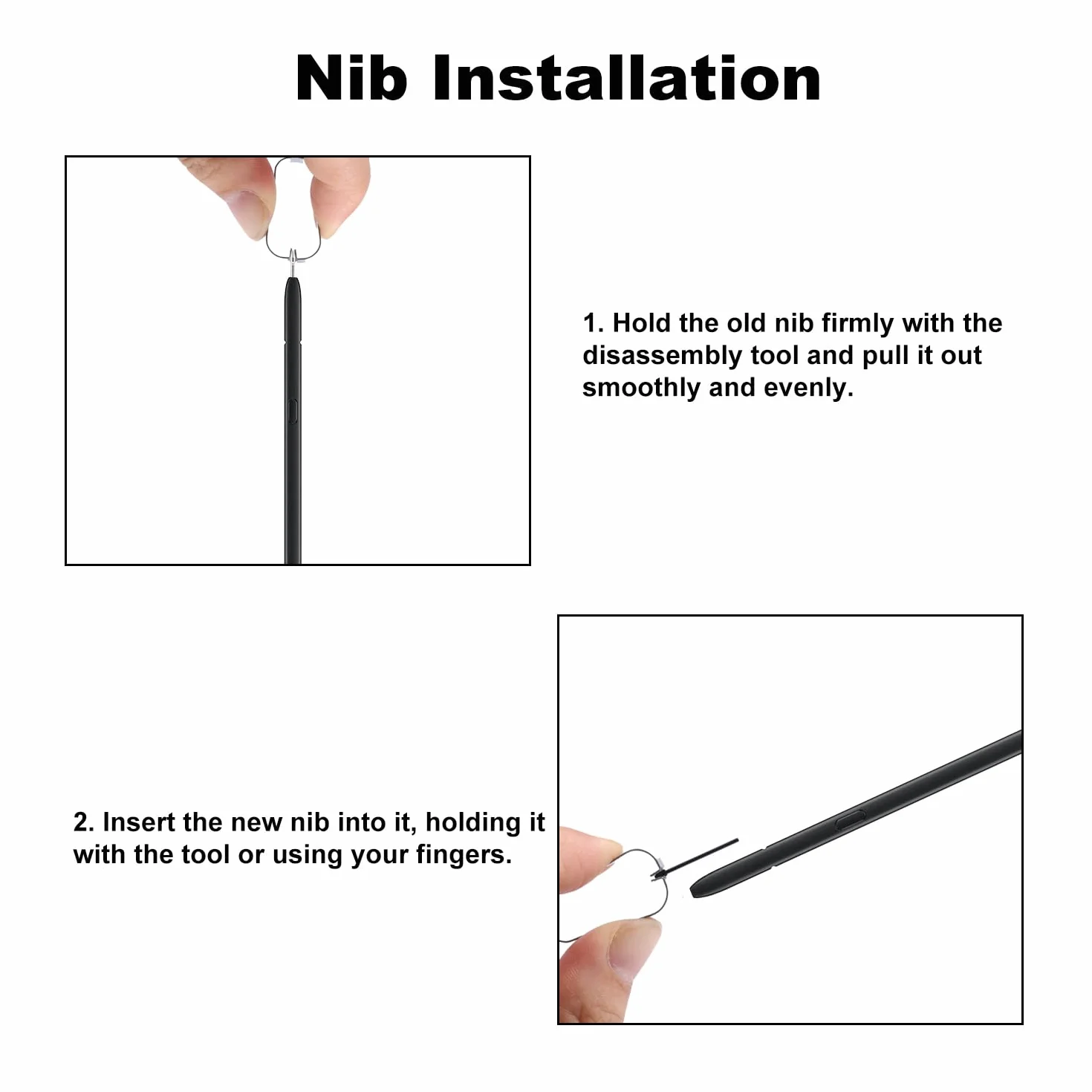 Gosknor 3szt Wymiennych Końcówki do S Pen, Stalówki Rysika ze Stopu Tytanu z Klipsem do Samsung Galaxy Tab S24/S23/S22 Ultra/S9/S9 Ultra/S8/S7/S6 Lite