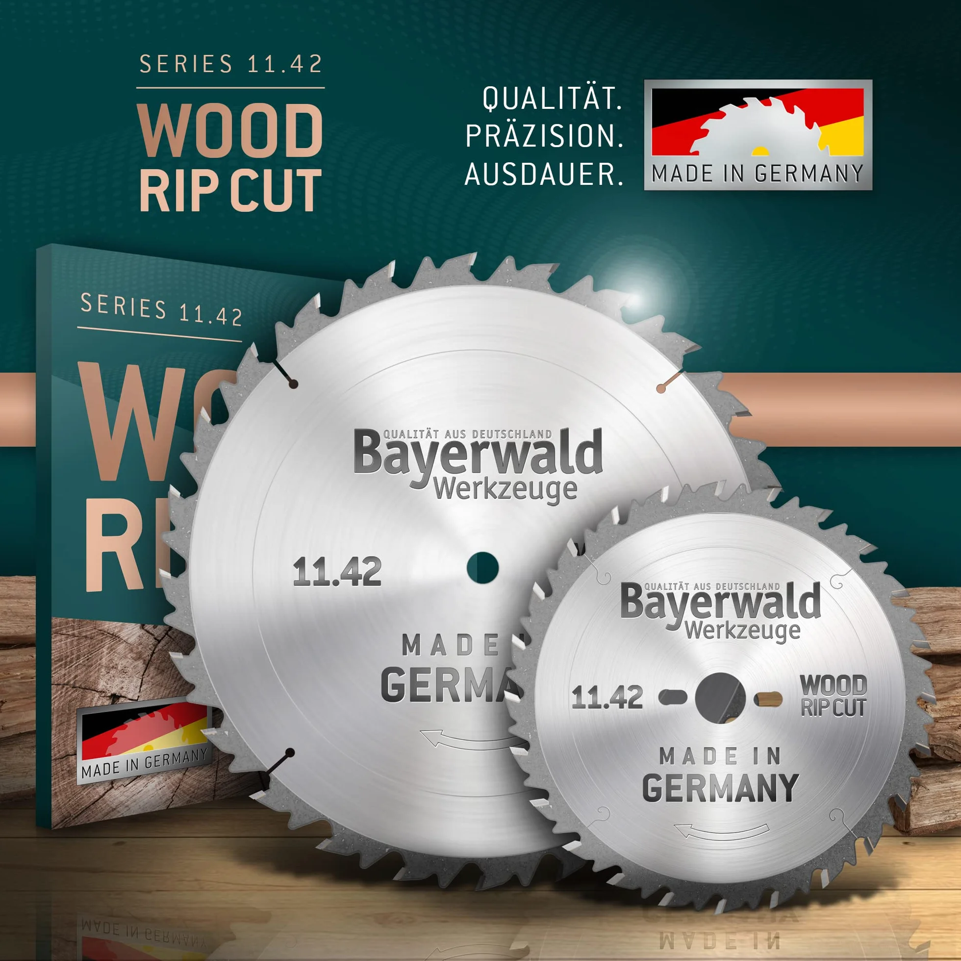 Bayerwald – HM brzeszczot do piły tarczowej – Ø 700 mm x 4,2 mm x 35 mm | zęby wymienne (42 zęby) | grube, szybkie cięcie – drewno opałowe i materiały drewnopochodne | do pilarek stołowych, pilarek