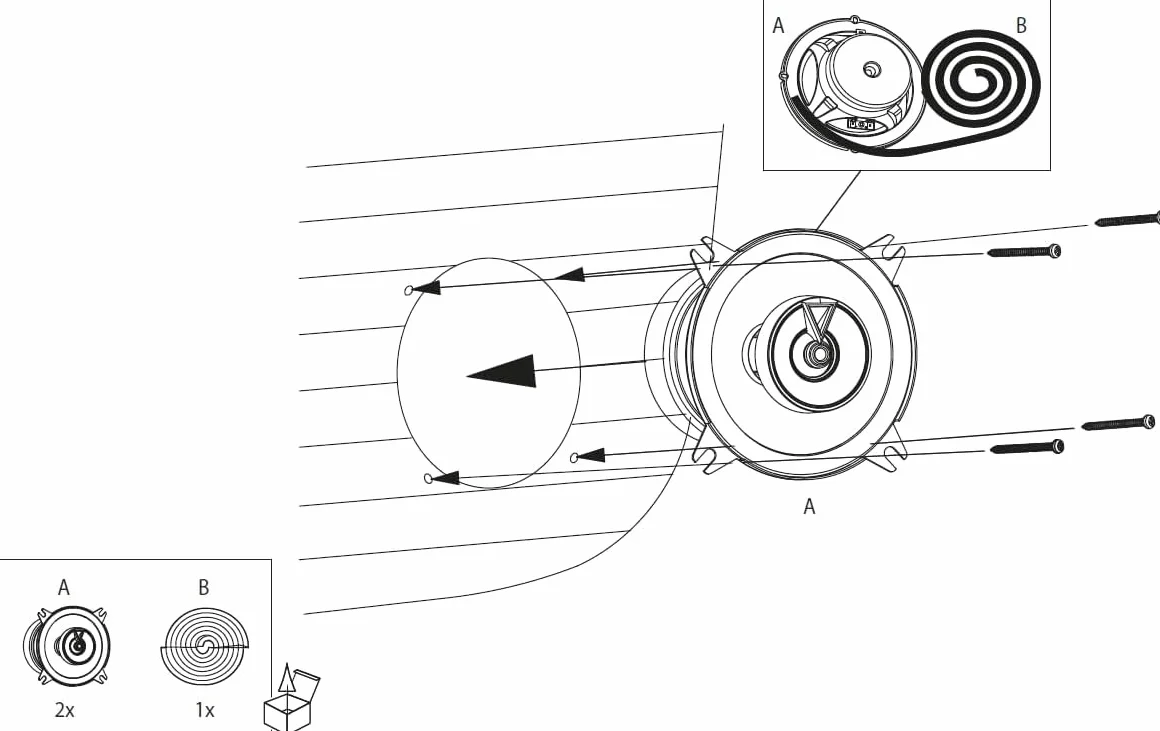 JBL Club 44F Gen 3 – 100 mm zestaw głośników samochodowych firmy Harman Kardon do doskonałych głośników samochodowych – 35 W RMS 105 W Max, wysoka czułość, intensywne basy i imponujące pasmo wysokiej