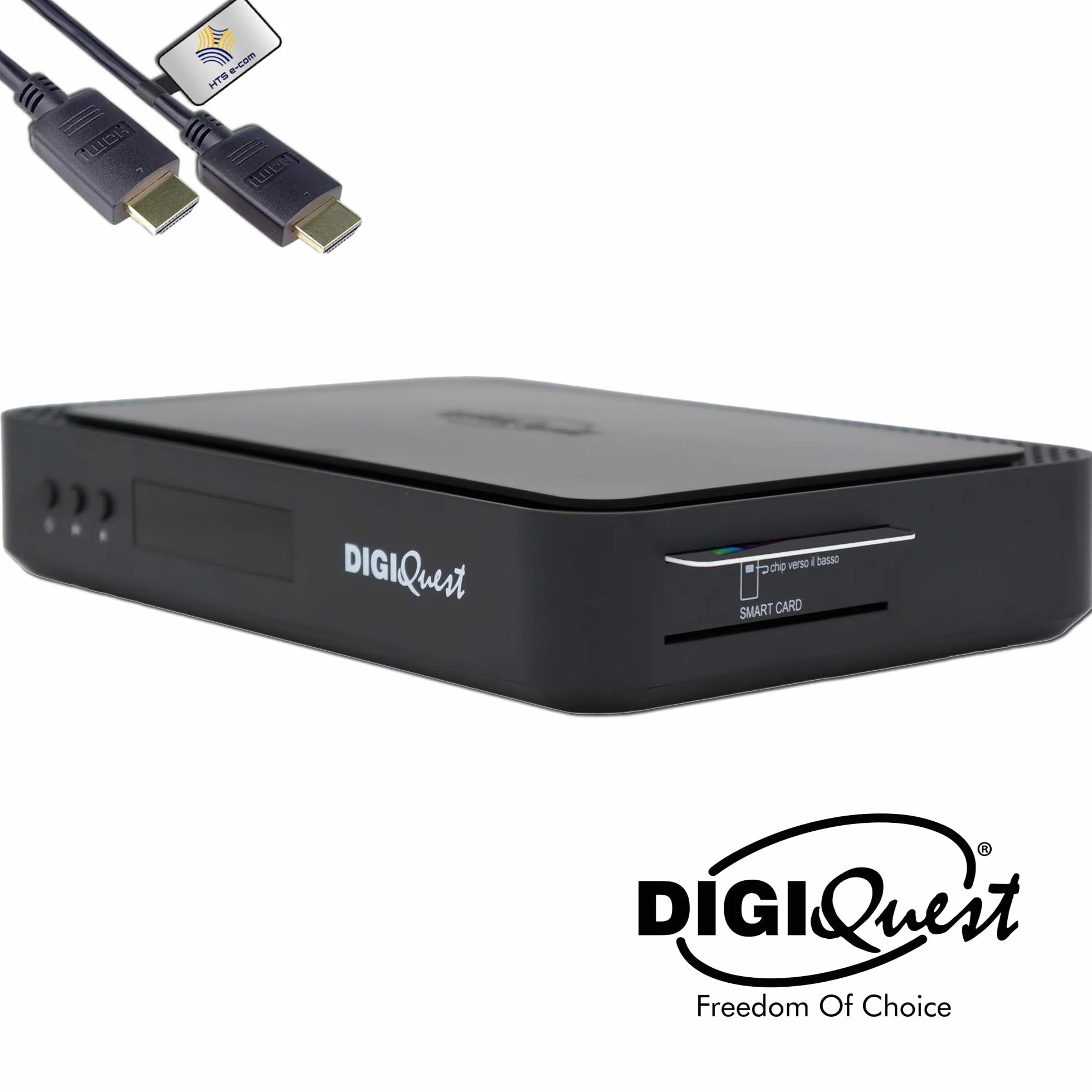 DigiQuest Q99 odbiornik satelitarny 4K TiVuSat czarny WiFi Stick HEVC HDR PVR Ready LAN USB