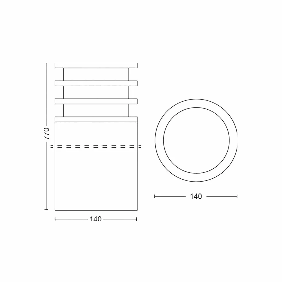 Philips Hue Lucca oświetlenie drogi LED do użytku na zewnątrz, możliwość ściemniania, ciepłe, białe światło, sterowanie za pomocą aplikacji, kompatybilne z Amazon Alexa (Echo, Echo Dot)