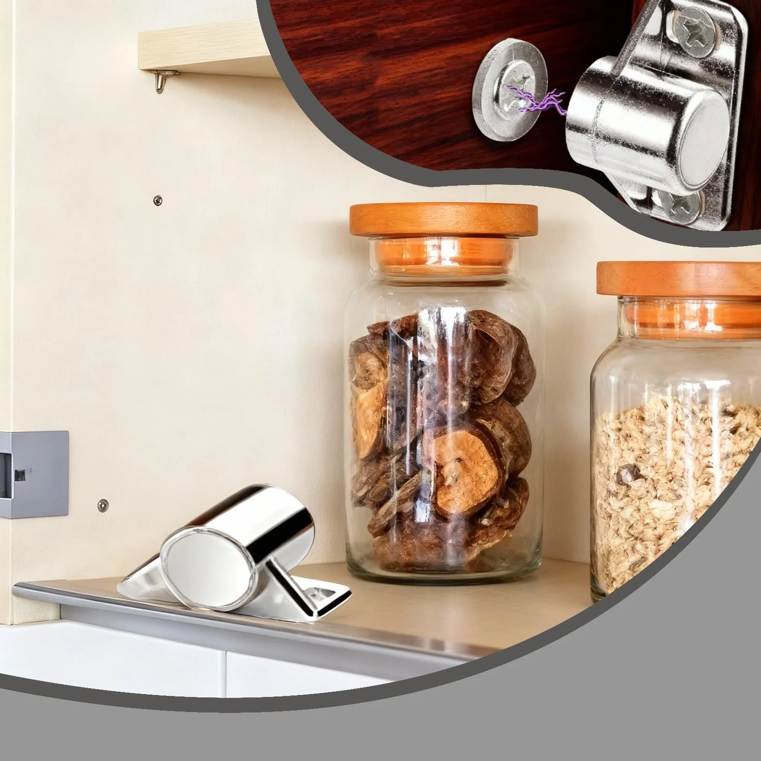 4 sztuki magnesu do drzwi, magnes do szafki ze stopu cynku, mocne zamknięcie magnetyczne do szafki, długotrwała magnetyczna siła, łatwe do zainstalowania, nadaje się do szafek, szuflad