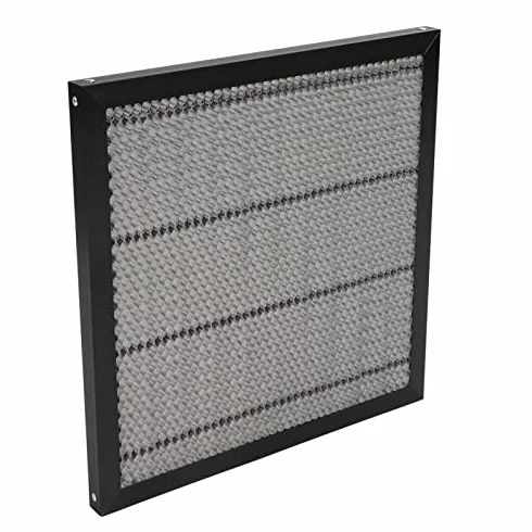 Platforma do cięcia laserowego, aluminiowy blat roboczy o strukturze plastra miodu z płytą, do grawerowania CO2 lub paneli ze stopu diodowego, 400 x 400 mm, wzór siatkowy
