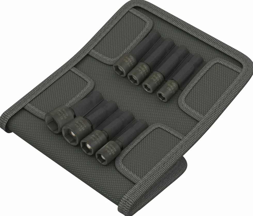 Zestaw końcówek wymiennych klucza nasadowego 1/4" z magnesem, 8-cz. Wera