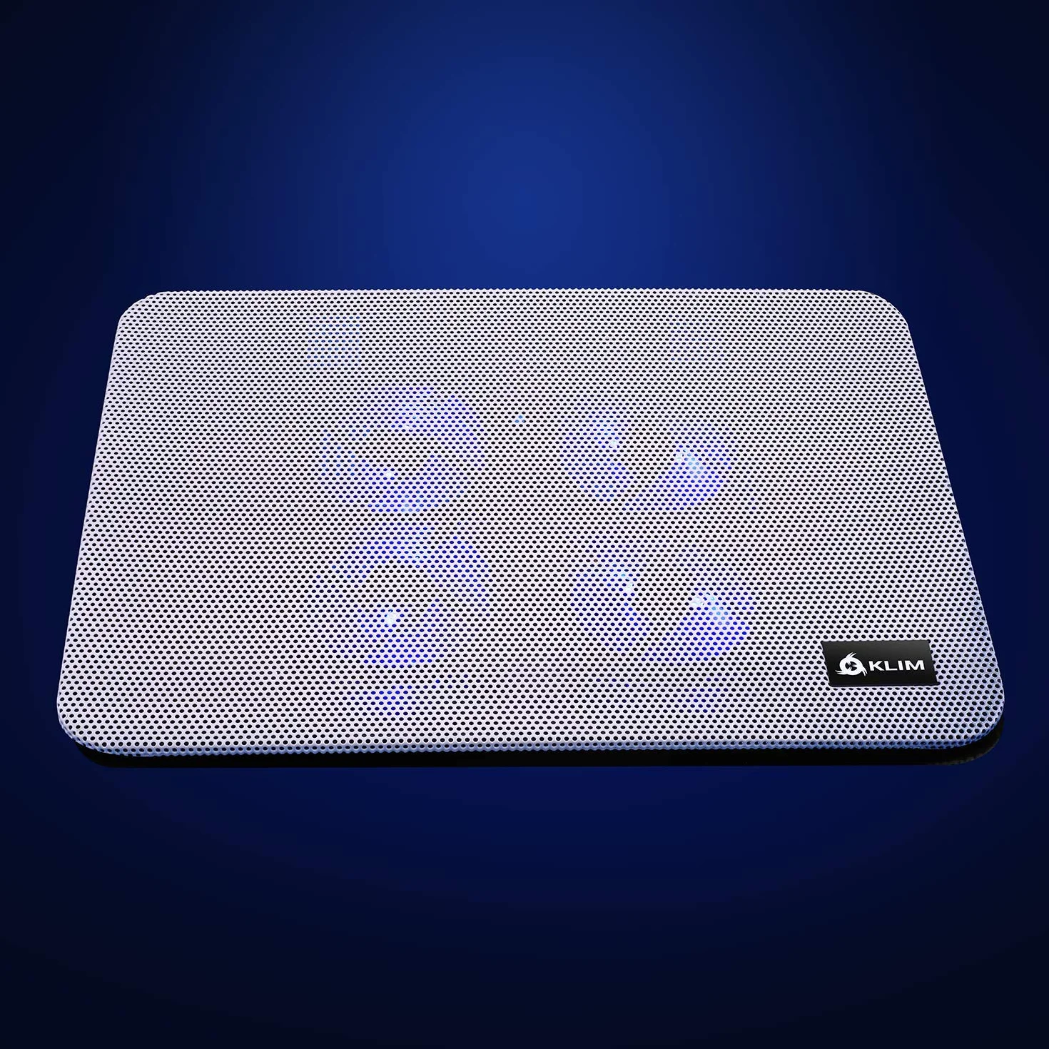KLIM Serenity Stojak chłodzący do laptopa 11-15,6 cala Metalowa siatka Cicha podkładka Biały
