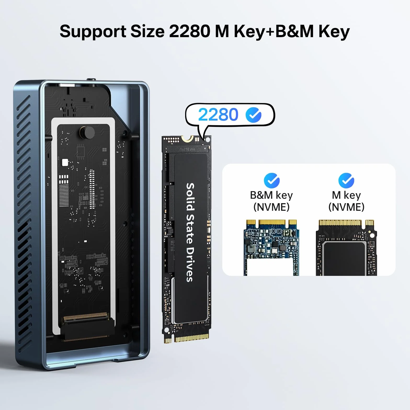 ACASIS 40Gbps Obudowa M.2 NVMe SSD z Wentylatorem, 405 Pro dla M1/M2 Pro/Max, Kompatybilna z usb 4/3/USB3.2/3.1/3.0/2.0, Obsługa SSD 2280/2260/2242/2230 B+M M-Key