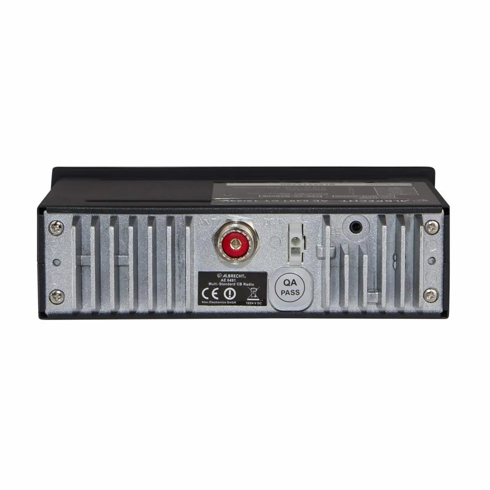 Albrecht AE6491 VOX CB radio z zestawem głośnomówiącym 12/24 V CTCSS 4 W AM/FM ramka montażowa DIN