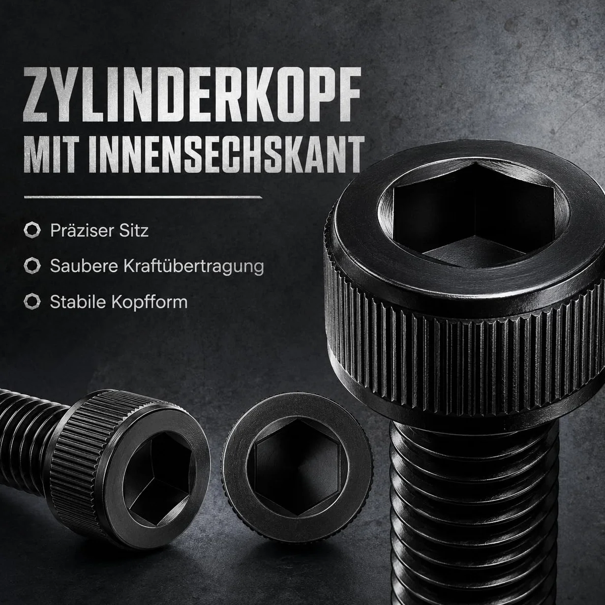 ORTAVA 50 sztuk śrub cylindrycznych z gniazdem sześciokątnym, M3 x 12 śruby sześciokątne pełny gwint DIN 912 / ISO 4762 stal stopowa (czarny)