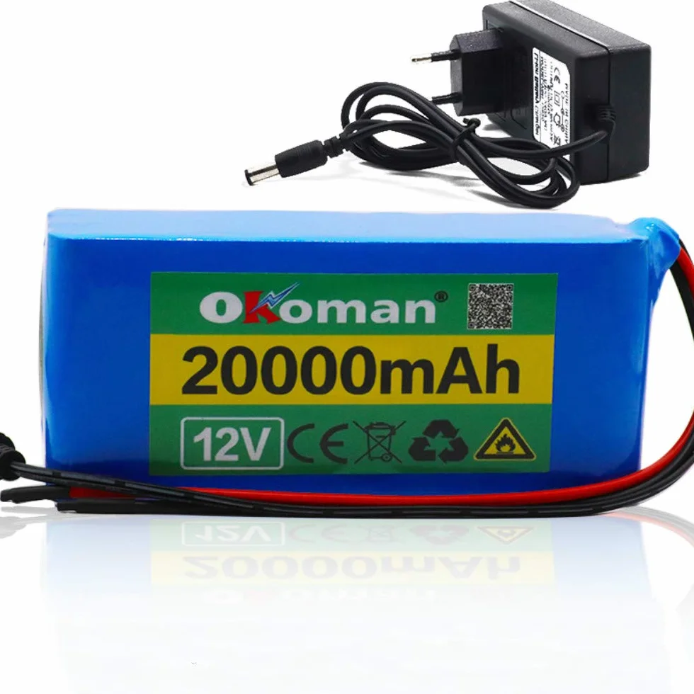 Nowy akumulator 3s8p duża pojemność 12 V 20 Ah 3s8p płyta ochronna do akumulatora litowego 12 V 20 000 mAh + ładowarka