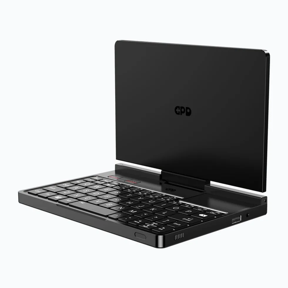 GPD Komputer kieszonkowy 4 (8840U) Ultra Mobile PC z aluminium z systemem Windows 11, wyświetlacz 8,8" Ultra HD, obracany o 180°, Ryzen 7 8840U, pamięć RAM: 16 GB LPDDR5x, SSD NVMe 1 TB, Wi-Fi 6E,