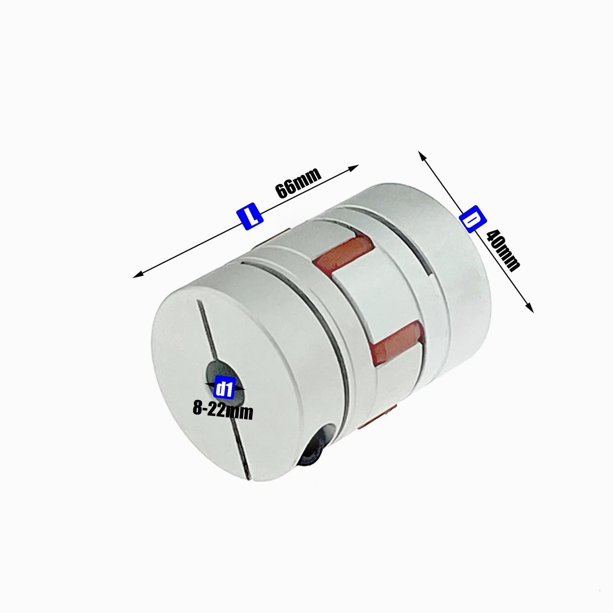 Seria LM 1 PC D40 L66 Elastyczny zacisk śliwkowy Łącznik Rozmiar wału Szczęka Sprzęgło wału/8/10/12/14/16mm D40L66 Pary do elektronicznego rozrusznika CNC Wesoło (rozmiar: 10x16) Armatura