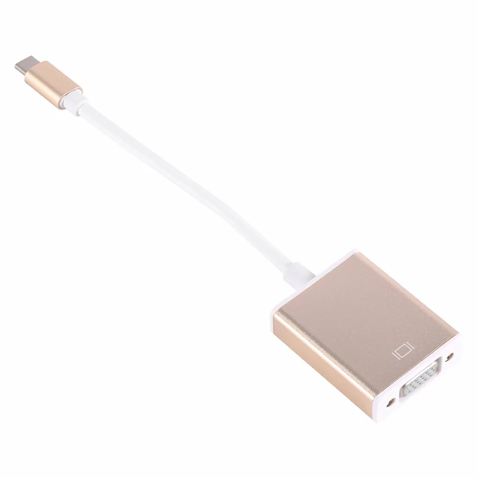Adapter USB C na VGA, USB 3.1 Typu C Odwracalny na Wieloportowy Adapter VGA, Adapter USB Typu C na VGA Męski na żeński Konwerter Kompatybilny z 900, Dell XPS 13, Spectre