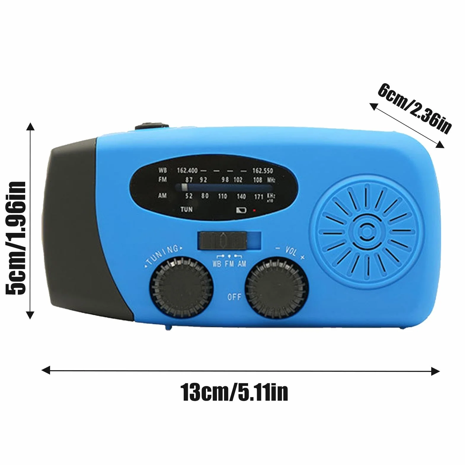 Wielofunkcyjne radio pogodowe, przeno?ne radio, radio solarne i korbowe, radio AM/FM, radio z korb? r?czn? USB, uniwersalne ?ród? zasilania do reagowania na katastrofy i przygody na ?wie?ym powietrzu