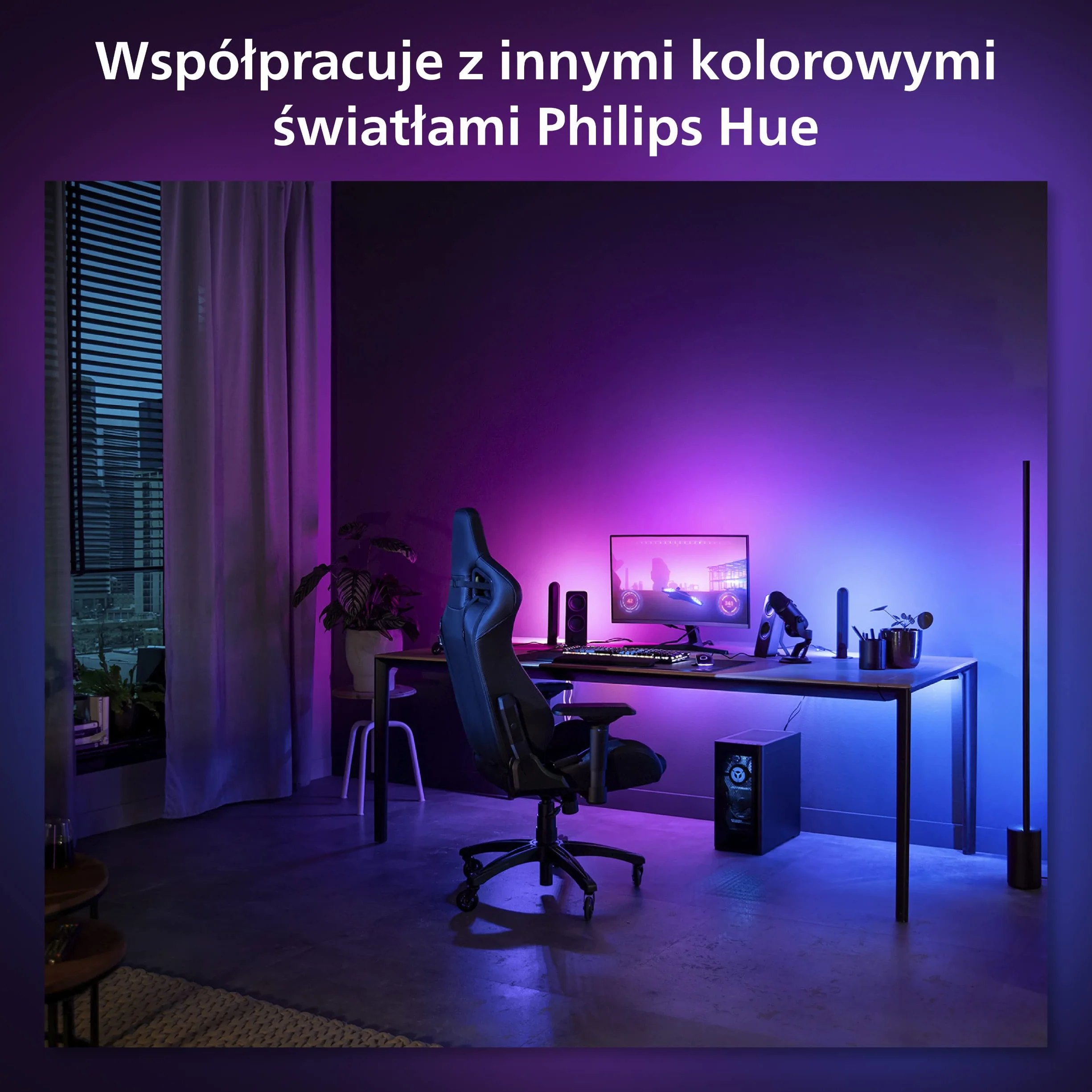 Philips Hue White and Color Ambiance Taśma LED Play Gradient PC 32" 34"
