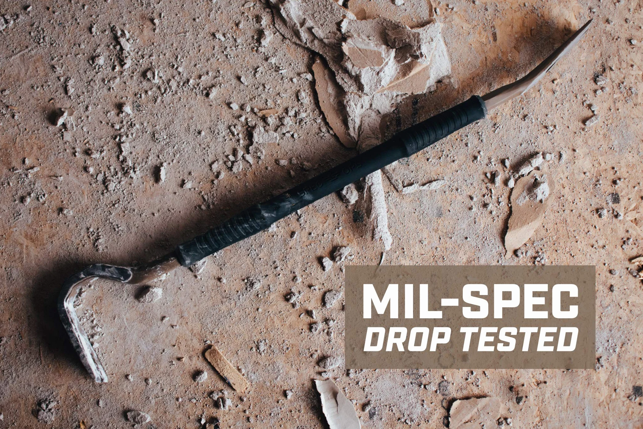 Spec Ops SPEC-D30PRY Tools 76 cm Łom, końcówki drążka do podważania z wyciągaczem do gwoździ w kształcie łezki, stal wysokowęglowa, 3% darowizny weteranom, czarny/brązowy