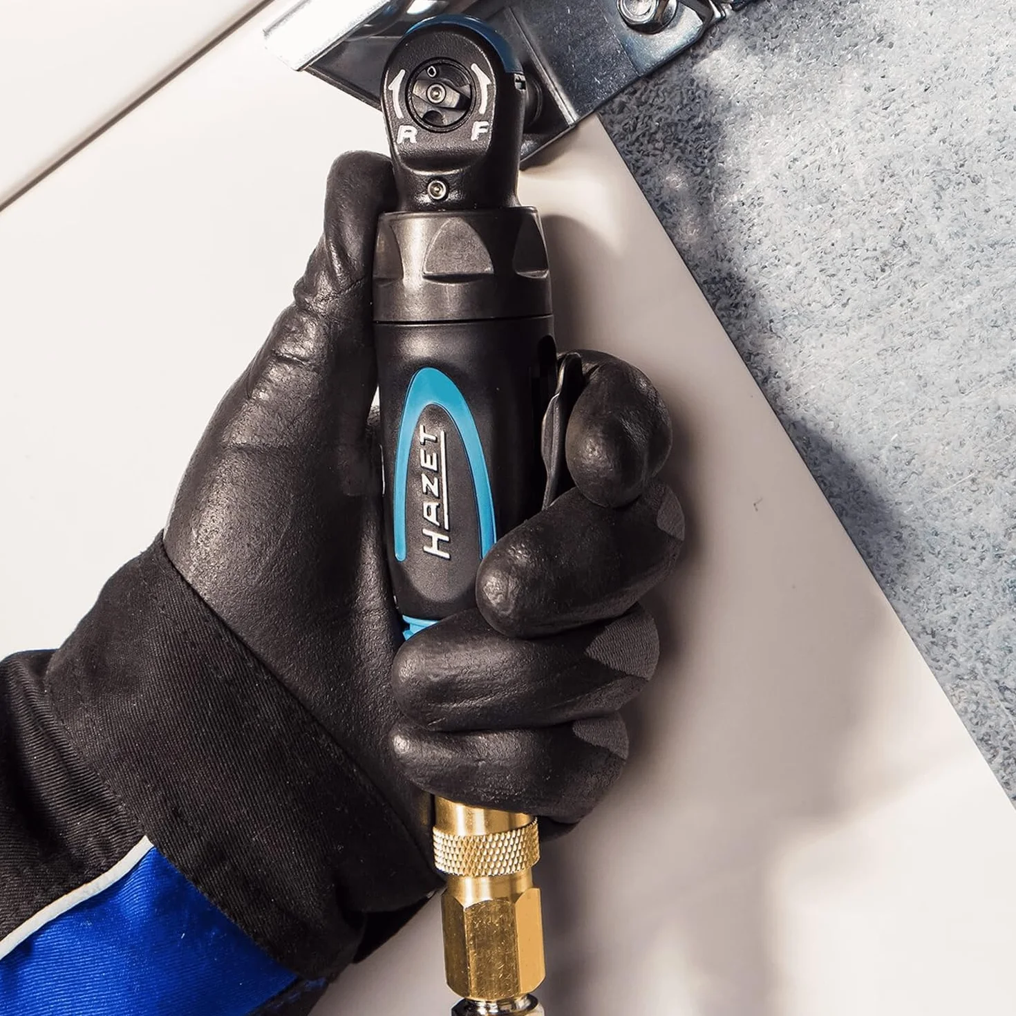 HAZET mini wkrętak z grzechotką 9021P-2 250 obr/min napęd kwadratowy 6,3 mm (1/4 cala)