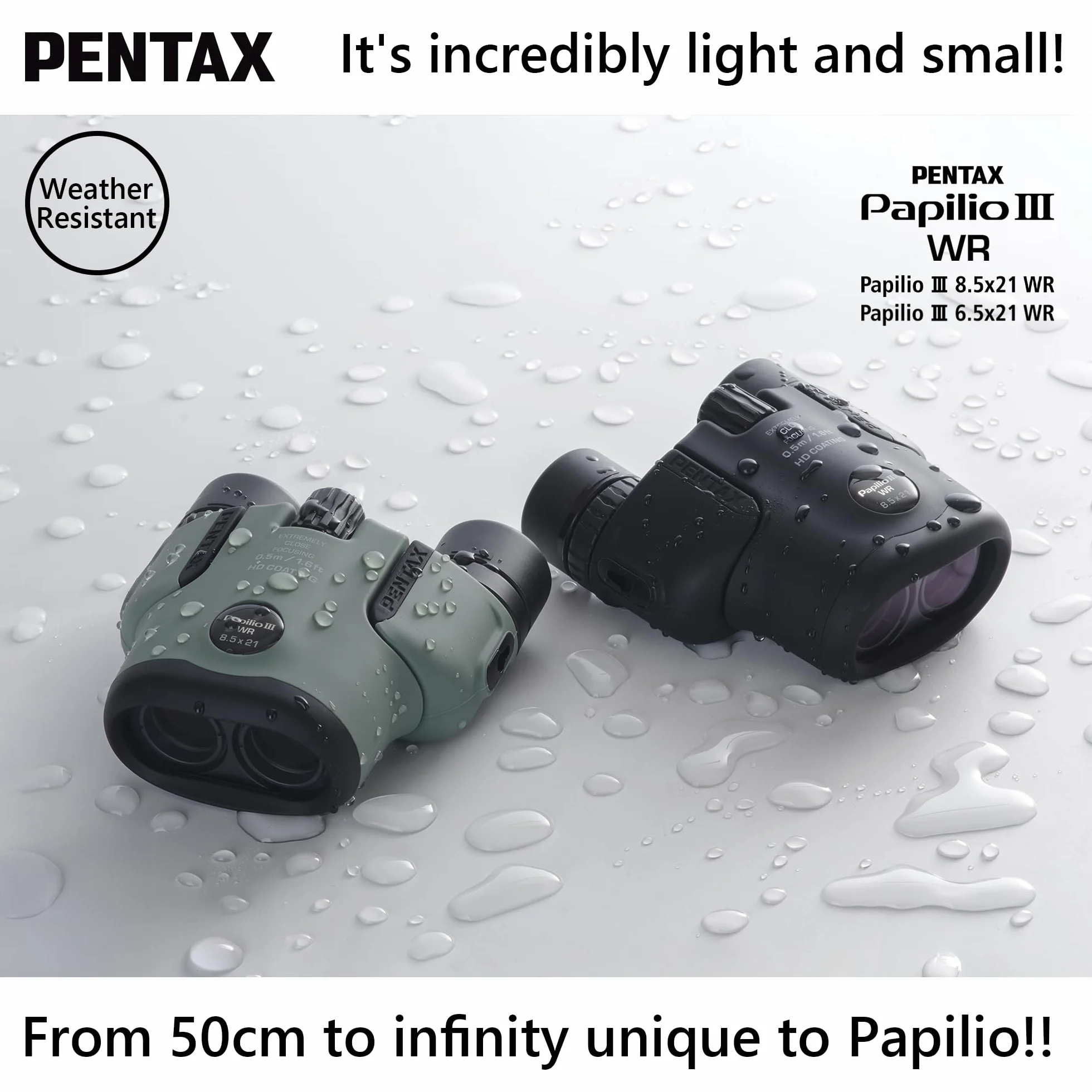 Pentax Papilio III Lornetka 6.5x21 wodoodporna HD