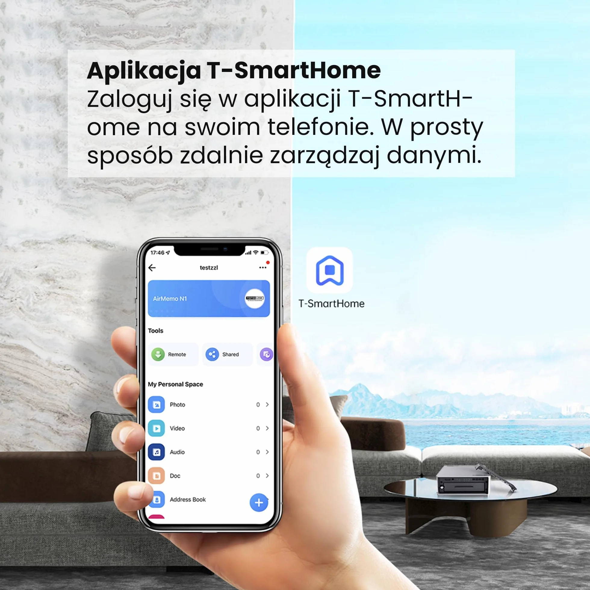 Serwer NAS, 1 SATA, 2 GB RAM, 1 RJ45 1000 MB/s, 1 USB 3.0, procesor dwurdzeniowy 1,6 GHz, zdalny dostęp, automatyczna kopia zapasowa telefonu, Kompatybilny z Androidem, iOS, Windows