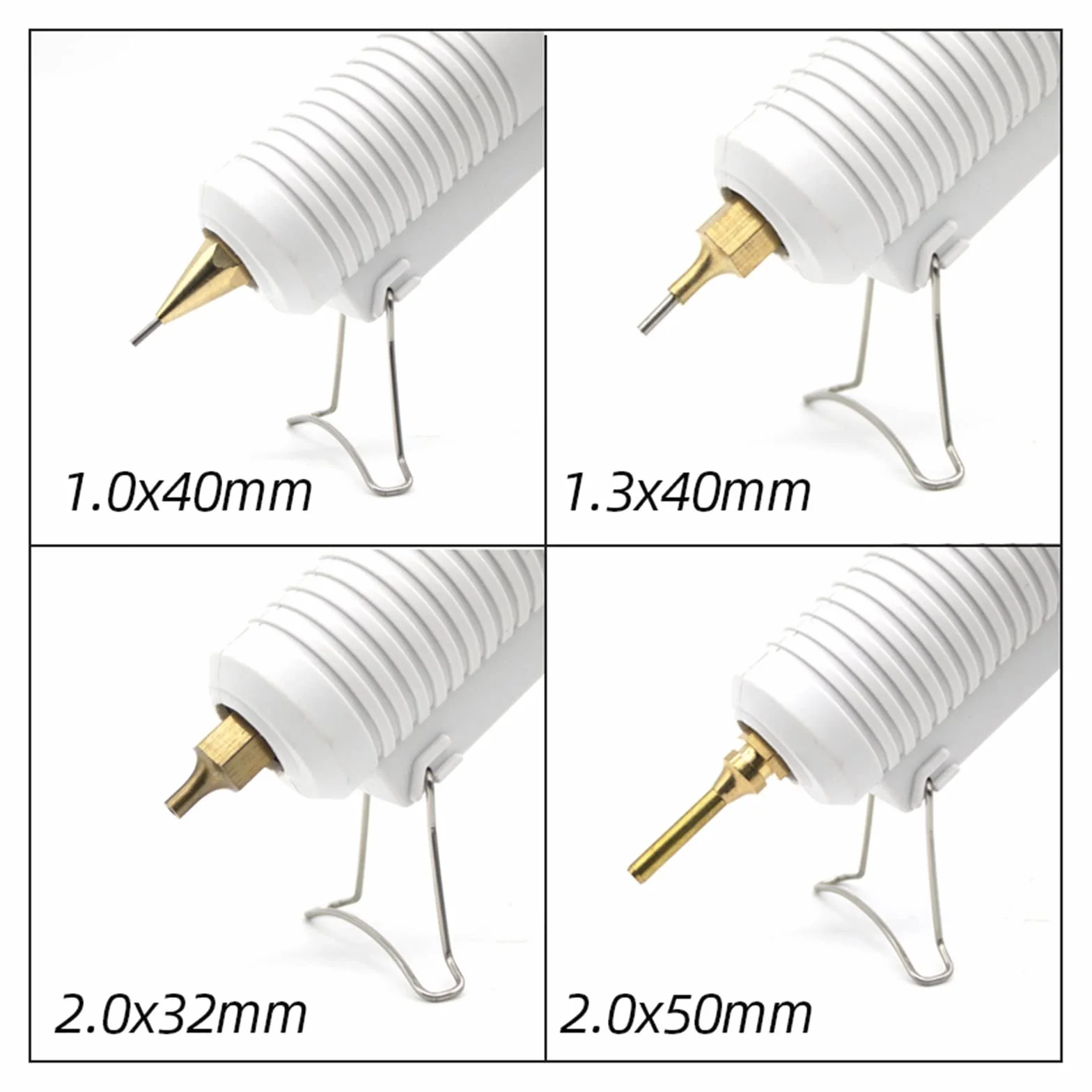 Pistolet do Kleju, 150W pistolet do klejenia na gorąco długa dysza średnica 1mm 1.3mm mała przysłona przemysłowy pistolet do klejenia DIY Craft Repair Tools pistolet do klejenia(4pcs nozzles)