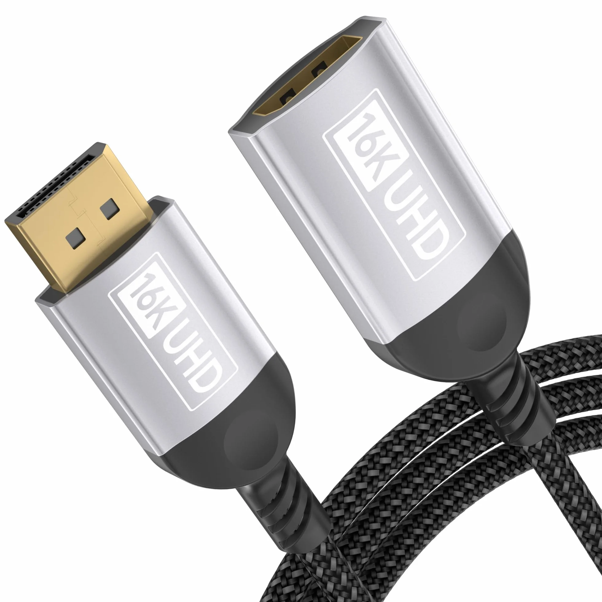 Kabel DisplayPort 2.1 16K 1 m 80 Gb/s HDR FreeSync G-Sync DSC 1.2a HDCP 2.2