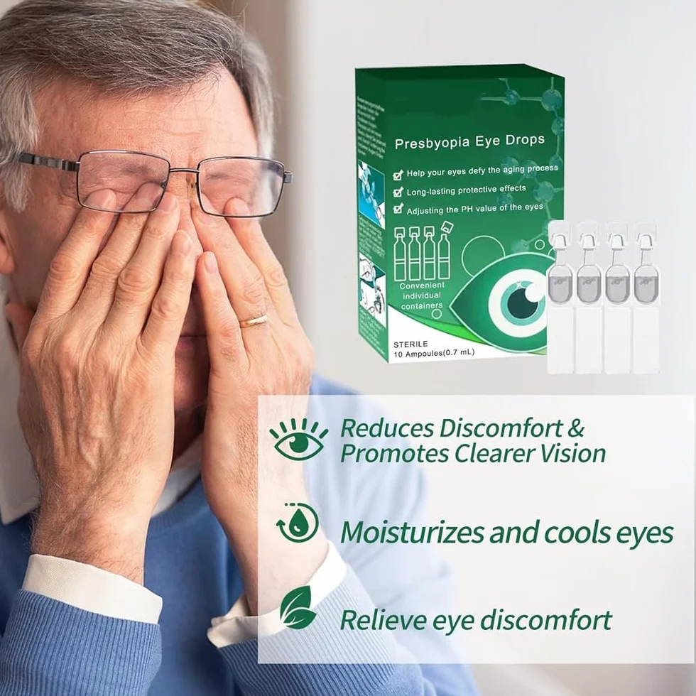Optivipro Presbyopia Eye Drops,Vision Recovery Eye Drops,Relieve Eye Fatigue,For Eye Care (20Pcs)