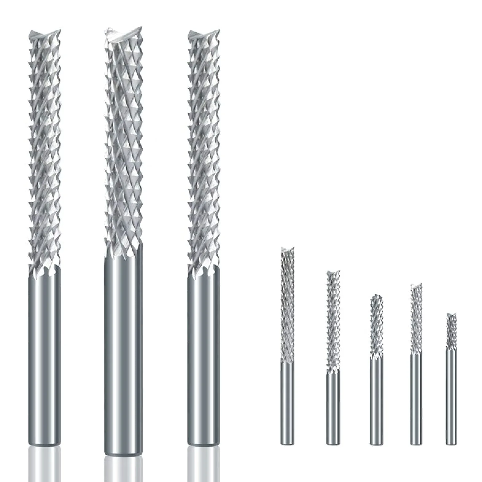 Zestaw wierteł, Frez trzpieniowy do kukurydzy Frez CNC Frez do PCB(10x55x100l)