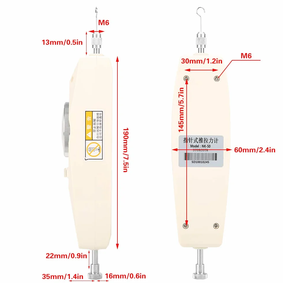 50N Analog Dynamometer Kraftmessgerät Tester Push Pull Kraftmessgerät Für Kraftmessung In Elektronik, Elektrogeräte, Hardware, Auto Teile