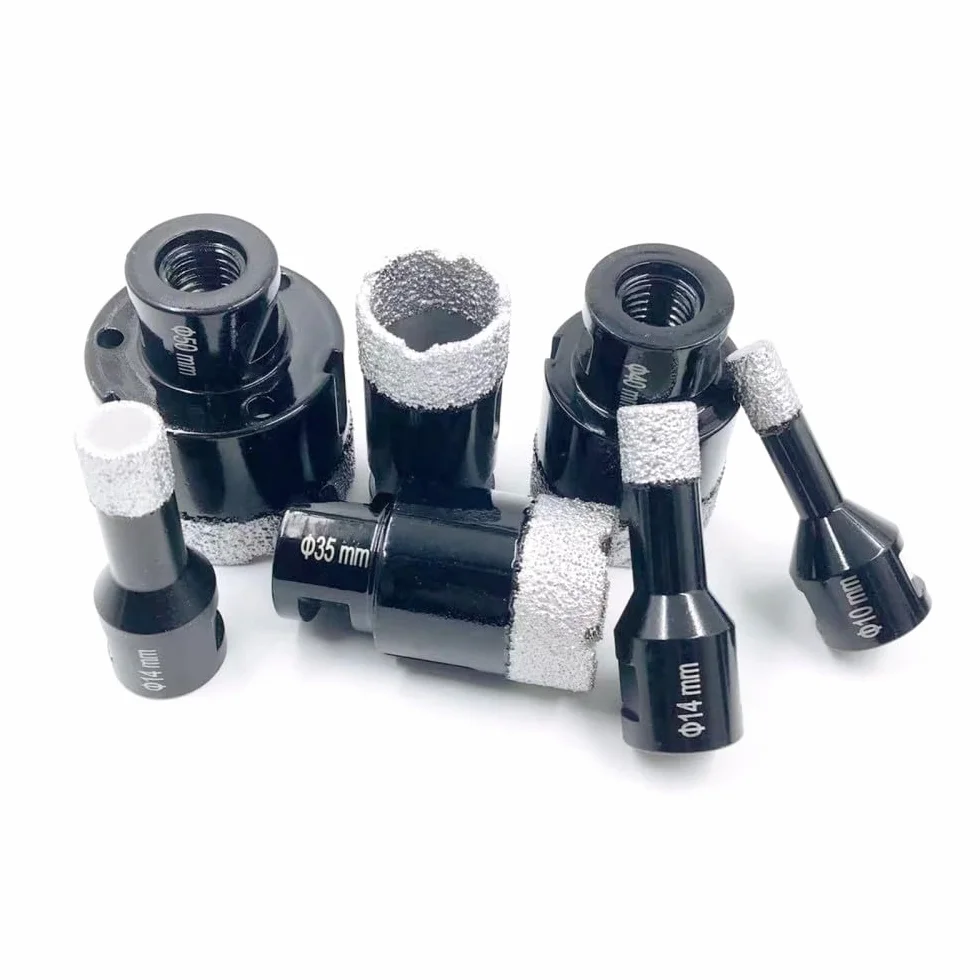 Diamentowa korona wiertnicza, diamentowe wiertło rdzeniowe M14 Suche lutowane próżniowo 6-150 mm mur granitowy marmur (130 mm)