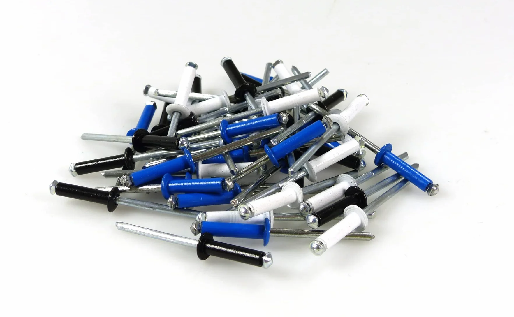 PRECISION-STEEL 48 Nity aluminiowe ø4,2mm. Asortyment biało-czarny-niebieski