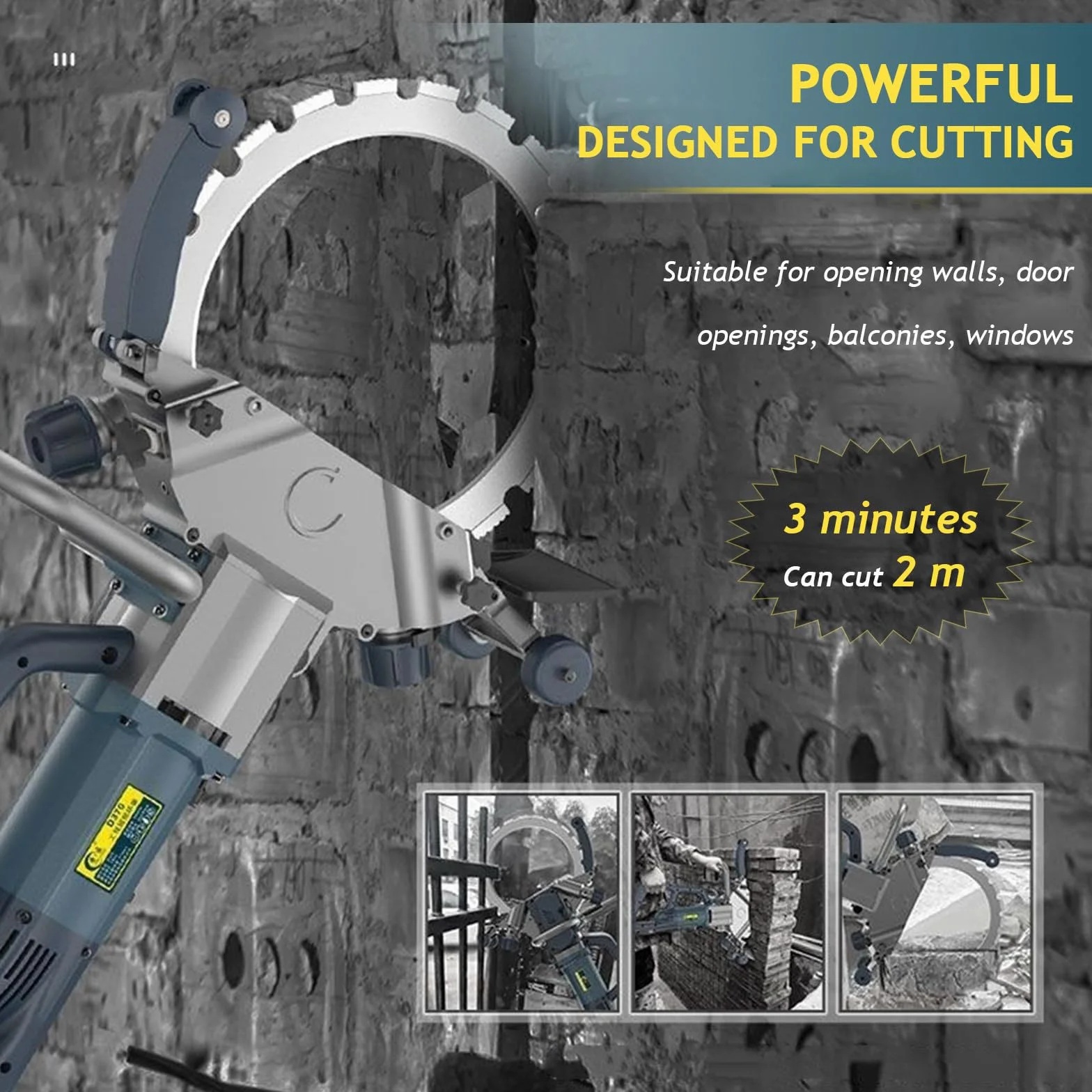 Piła do betonu 270 mm, profesjonalna piła do cięcia kamienia na mokro i sucho, silnik 8800 W/9500 W, w tym diamentowa tarcza murarska, linia wodna i pompa, tnie drewno, metal, plastik,8800W