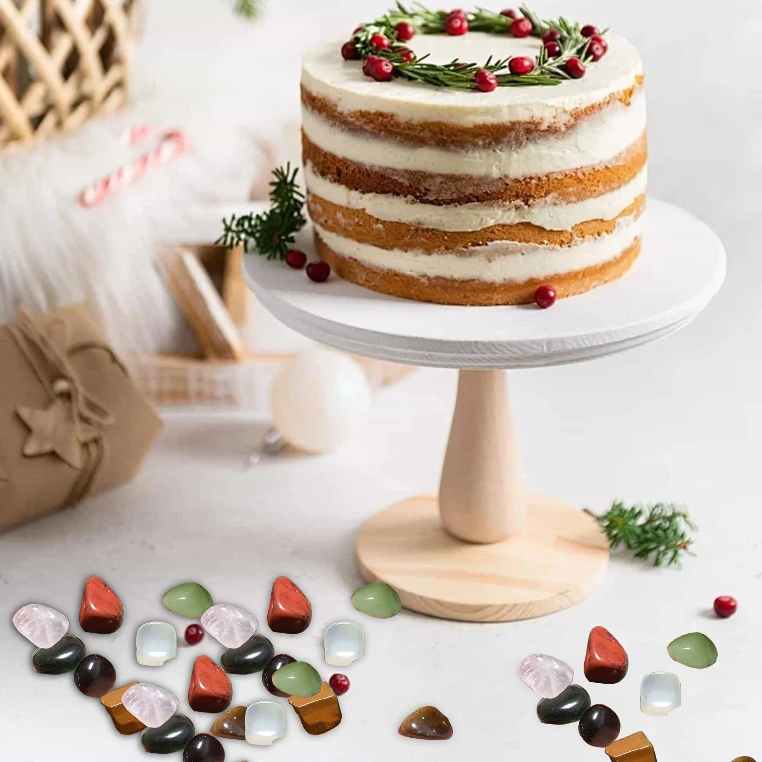 Zestaw kamieni szlachetnych, 300 g, kolorowe kamienie, 2 rozmiary, agat, kamienie półszlachetne, mieszanka naturalnych agatów, kolorowe kamienie bębnowe do poszukiwania skarbów i dekoracji