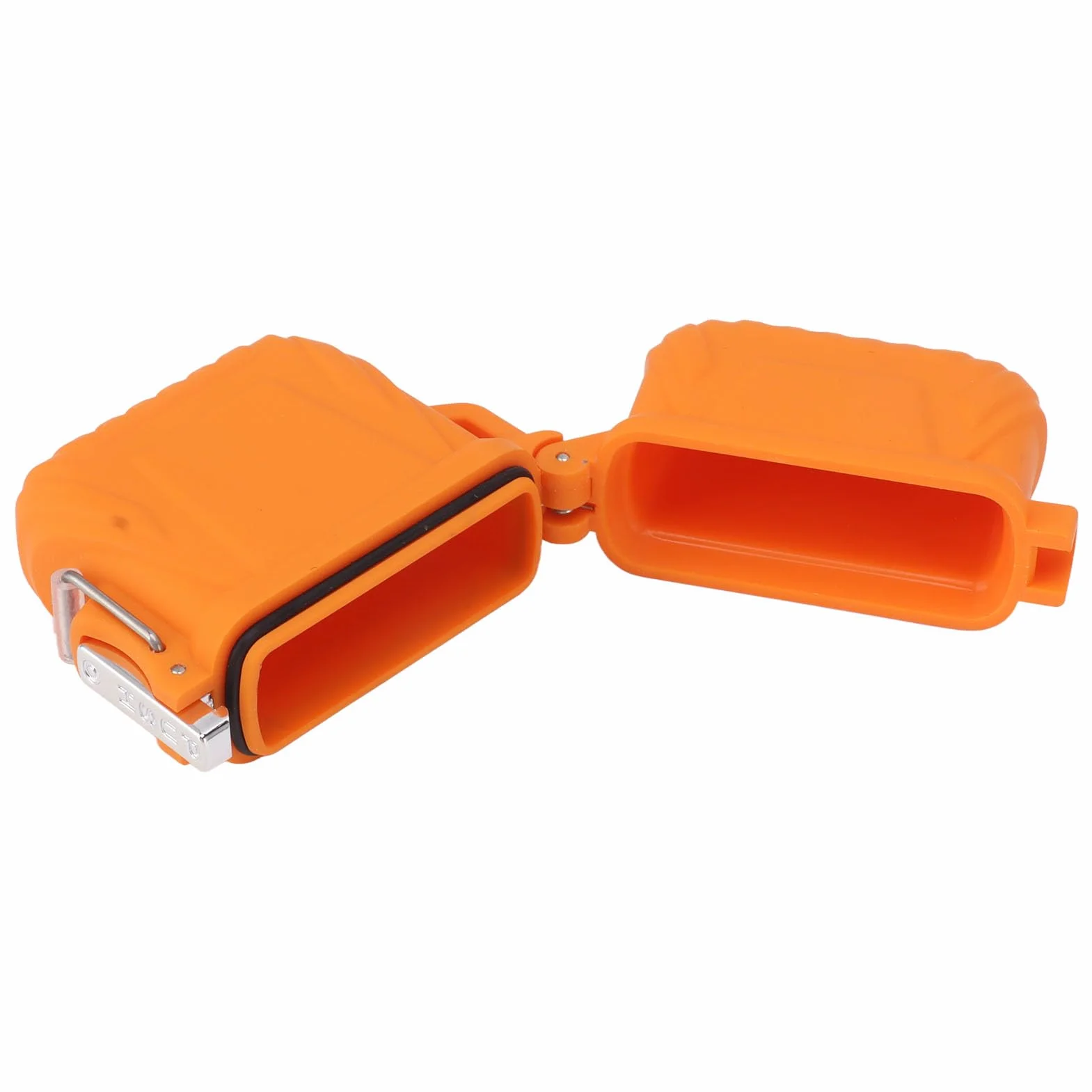 2 szt. etui na zapalniczkę IP56, wodoodporna, bezpieczna, przenośna zapalniczka, pokrowiec na kemping, do podróży (pomarańczowa)