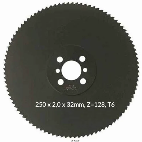 wysokiej jakości metalowa tarcza do piły tarczowej 250 x 2,0 x 32 mm, Z=128, T6 HSS DM05 brzeszczot do metalu