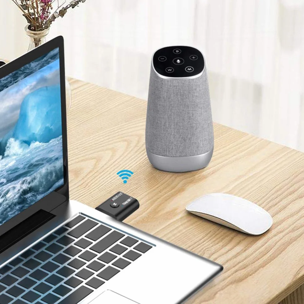 ASHATA nadajnik odbiornik Bluetooth 5.0, ABS 2 w 1 adapter audio
