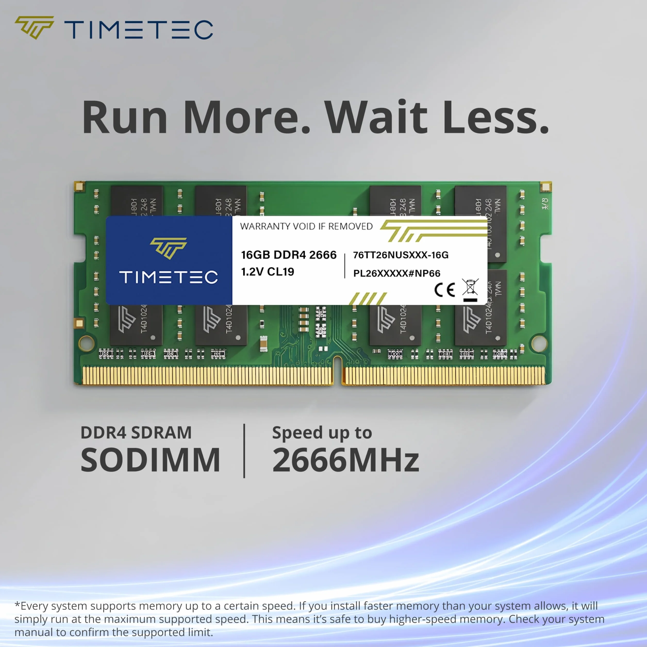 Timetec 16GB DDR4 2666MHz PC4-21300 SODIMM Laptop RAM Moduł