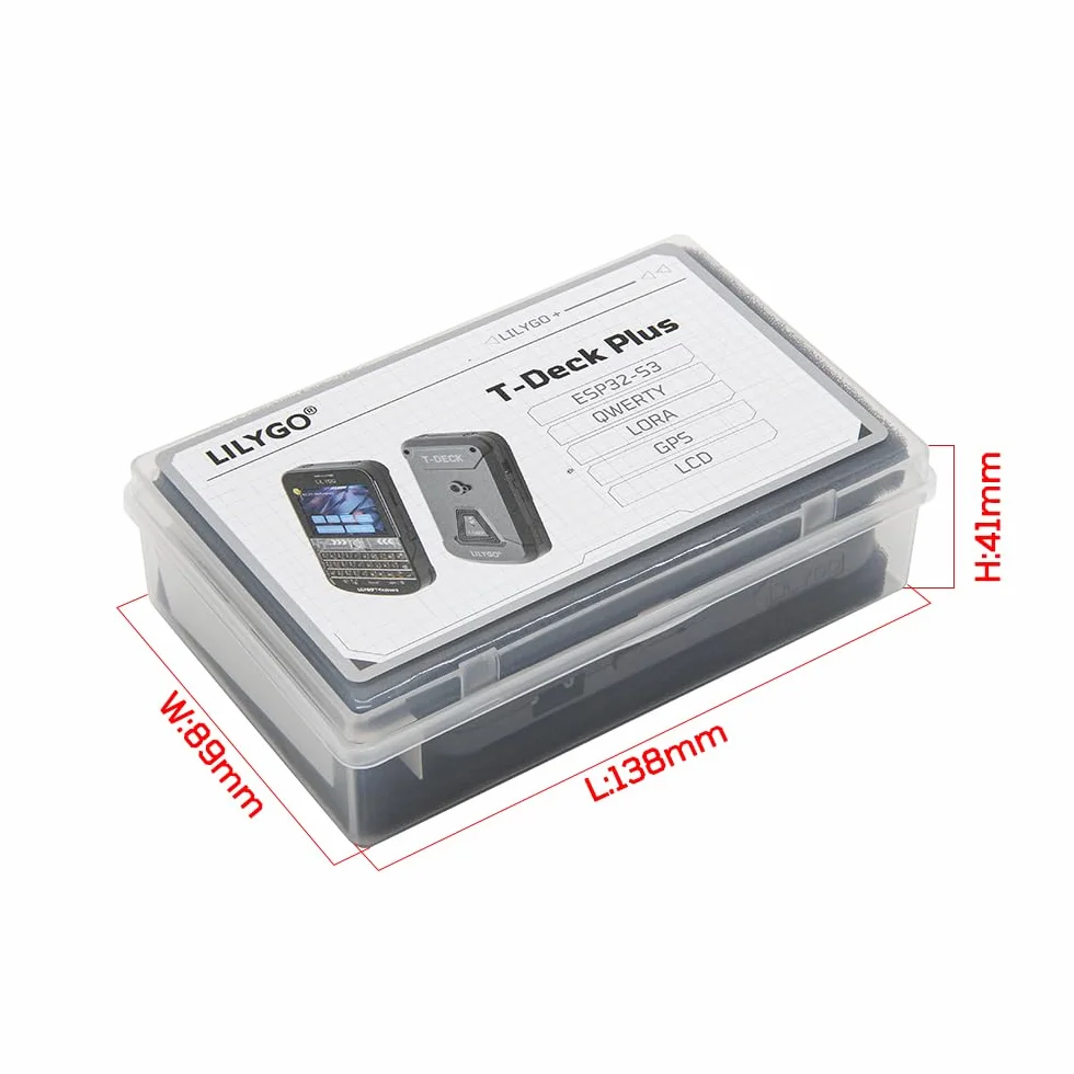 LILYGO T-Deck Plus ESP32-S3 LORA-89 SX1262 Ulbox GPS czarna klawiatura 2,8-calowy wyświetlacz TTGO Development Board zewnętrzna antena pasek ABS Shell