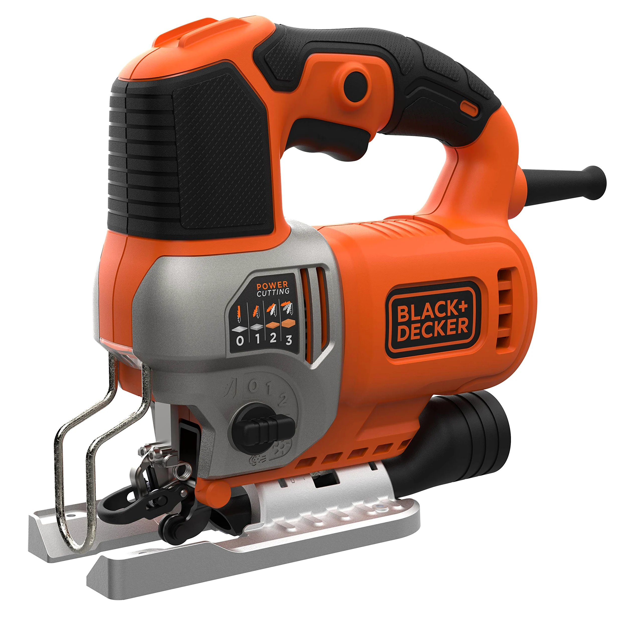 BLACK & DECKER Praktyczny Piła calar 650w z acción pendular, velocidad variable 1.000-3.100 cpm, bisel 45°/45°, carrera 19mm. incluye 2 hojas i waliz dla profesjonalistów i majsterkowiczów 650w 19mm