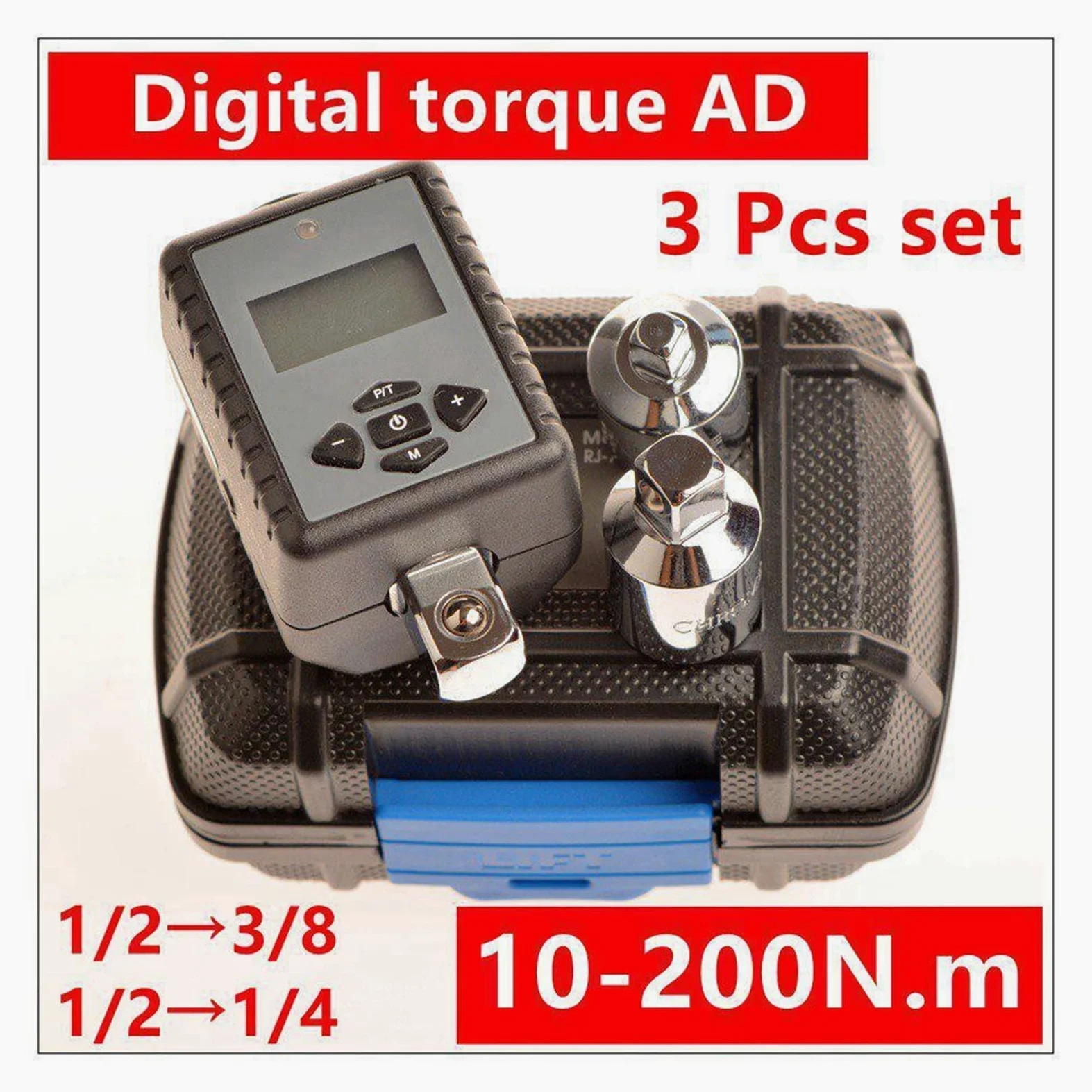 Klucze dynamometryczne Digital Torque Klucz Torque Digital Meter Meter Digital Moment Table Klucz do napraw samochodowych, rowerowych i ogólnych (Size : 17-340NM 3)
