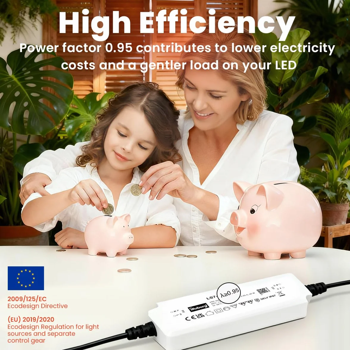 Transformator LED 24 V 150 W Wodoszczelny IP67 Bez Migotania Do Taśm LED, Zasilacz Sieciowy