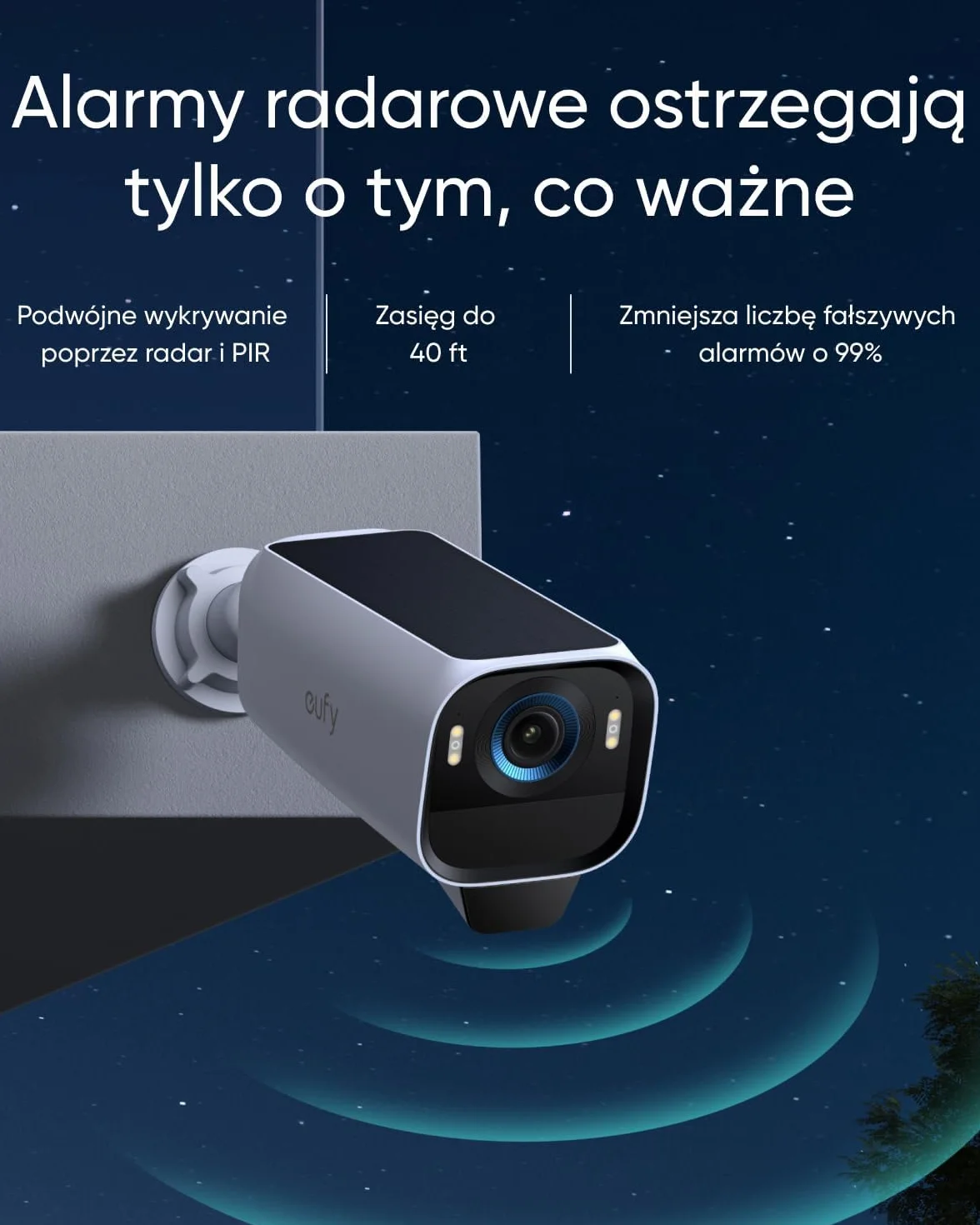 eufyCam S3 Pro zestaw 2 kamer, kamera zewnętrzna 4K z panelem słonecznym, wizja nocna MaxColor, Forever Power 2.0