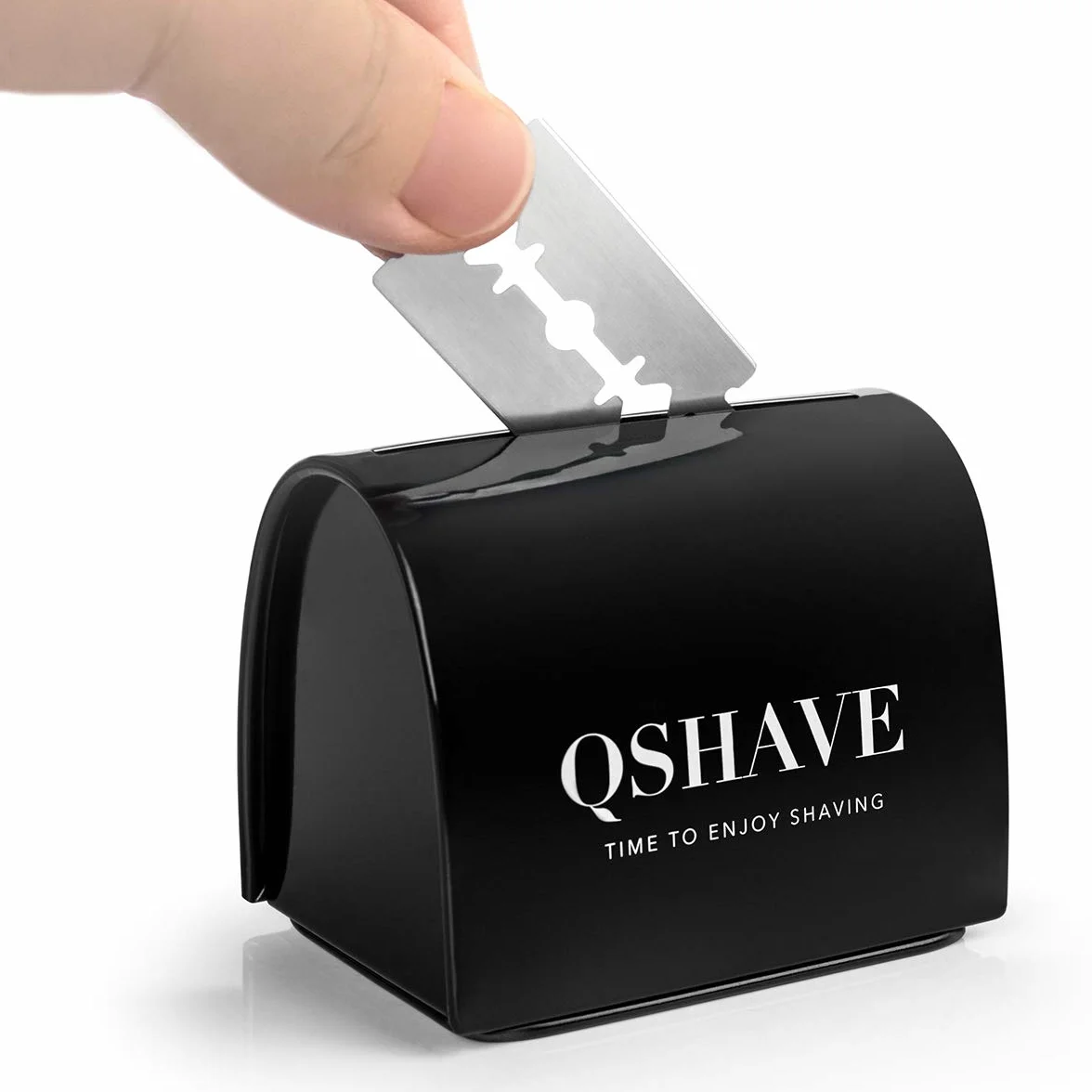 QSHAVE Pojemnik na golarkę Bezpieczny bank do przechowywania używanej golarki bezpieczeństwa